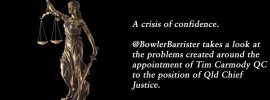 A crisis of confidence: @BowlerBarrister on the #CarmodyCrisis #qldpol