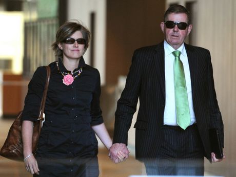Peter Slipper and his wife Inge leave the Federal Court in Sydney.
