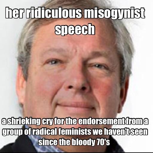 Piers Ackerman commenting on PM's misogyny speech