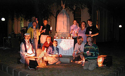 Brunswick Peace Vigil at Free Speech Memorial on Sydney Road 16 March 2003 on the eve of the Invasion of Iraq