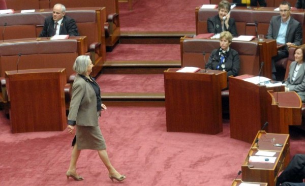 LNP senator Sue Boyce crossed the floor to vote.