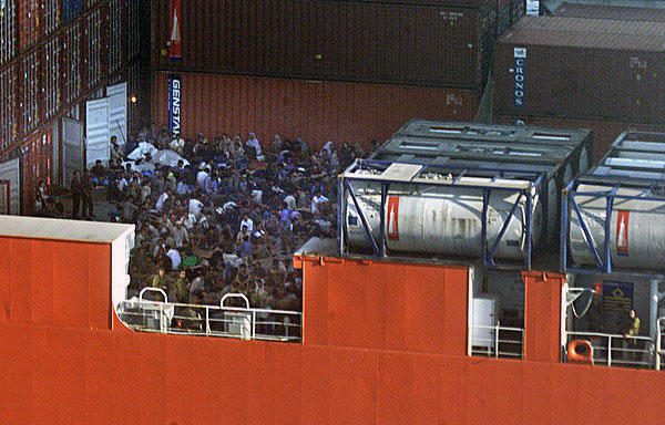 Asylum Seekers on the Tampa in 2001