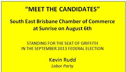 The Greens and Katter Party candidates in Rudd’s Griffith Kingdom: @JanBowQLD