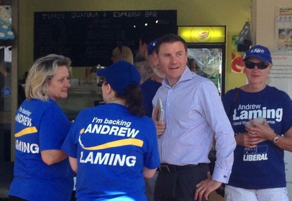 ANDREW LAMING AND SUPPORTERS NOT CAMPAIGNING AT CLEVELAND FARMERS MARKETS