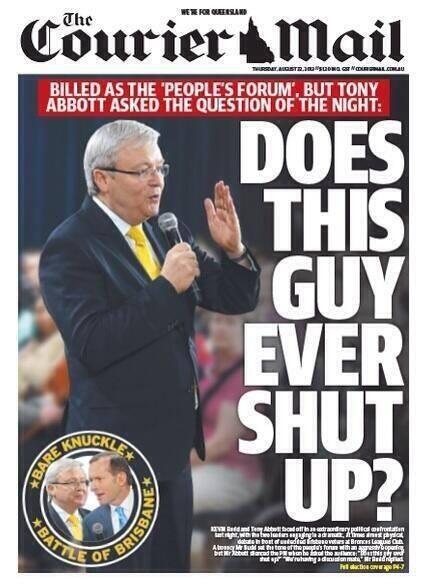 courier Mail front page