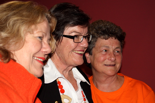 Image by Wayne Jansson, Wangaratta photographer (taken on election night for ‘No Fibs‘ website), of Alana Johnson, Cathy McGowan and Mary Crooks. Used with permission.
