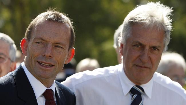 Federal MP Don Randall and Tony Abbott. Picture: Ray  Strange Source: The Australian