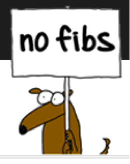 No Fibs logo
