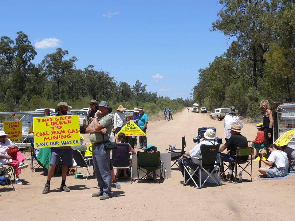 Protest action begins at the Pilliga