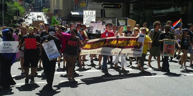 Storify: @JanB_QLD and #MarchInMarch Brisbane