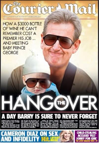 The wrong Premier: The Courier Mail publishes NSW Premier Barry O'Farrell on its front page.