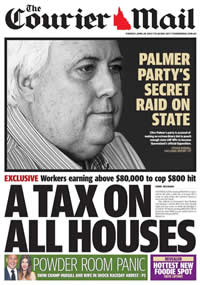 The Courier Mail, April 29, 2014. Allegations mad by LNP Michael Hart that he was offered an inducement to join PUP.
