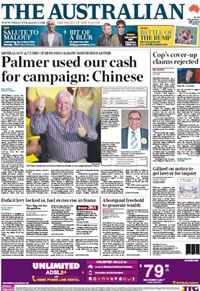 The Australian: Clive Palmer's Chinese business partners claim he used their investment for campaigning.
