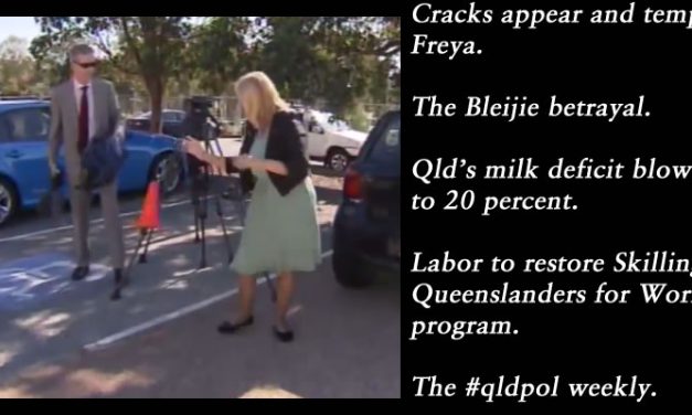 Cracks show and tempers Freya, the #qldpol weekly: @Qldaah