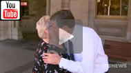 9 News Brisbane: Treasurer Tim receives a kiss for reversal of Newman Govt plan to cut pensioner concessions