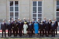 World leaders at at Chateau de Benouville in Benouville, France.
