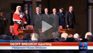 7 News Brisbane: Governor Paul de Jersey is sworn in.
