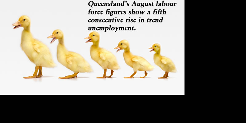 August labour force monthly update: Fifth consecutive rise in trend unemployment, @Qldaah #qldpol