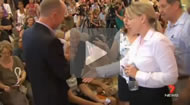 7 News Brisbane: In 2012, Campbell Newman refuses to shake Kate Jones' hand