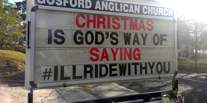 For Fr Rod Bower (@FrBower) Christmas is the “G” word, the Universal More, whispering ‘#illridewithyou’.