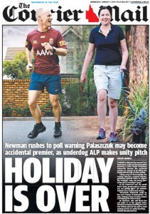 07/01/15 The Courier Mail  - Holiday Is Over