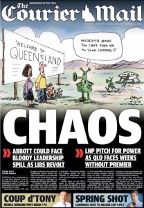 04/02/15 The Courier Mail - Chaos - LNP Pitch For Power as Qld Faces Weeks Without Premier