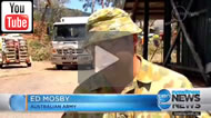Ten News Qld: ADF and SES begin clean up in Yeppoon as queuing for fuel grows longer.