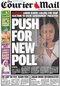 The Courier Mail - Push For New Poll - April 6 2015.