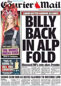 The Courier Mail - Billy Back In ALP Fold - May 6 2015.