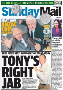 The Sunday Mail: Voters Still Go All The Way With Palaszczuk - 12 April 2015.