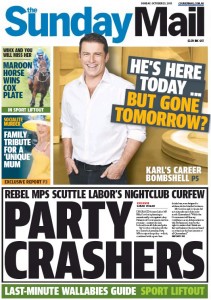 The Sunday Mail: October 25, 2015 - Party Crashers.