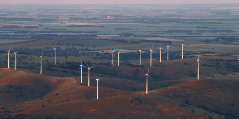 Image by Ed Dunens/Flickr of Challicum Hills Wind Farm, Mount Buangor. Victoria. Creative Commons (CC by 2.0)
