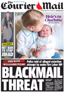 The Courier Mail - Blackmail Threat - June 8, 2015.