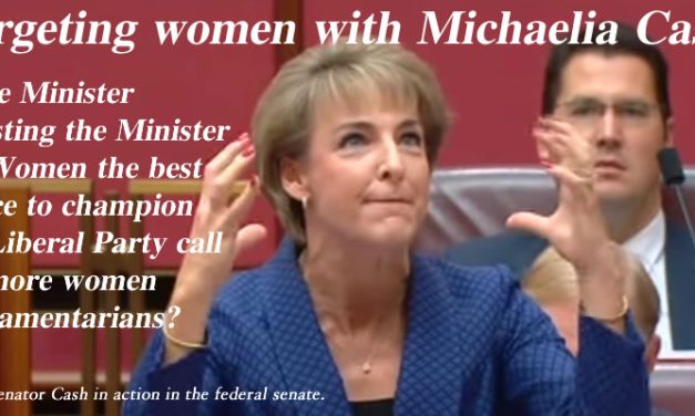 Targeting women with Michaelia Cash – @Qldaah #auspol