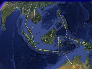 Blakers et al (2013) Possible route for Australia-Asia High Voltage DC (HVDC) cable interconnector