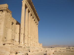 Temple of Baal Sharmin in Palmyra. IS militants blew it up on 23 August 2015