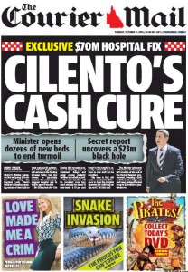 The Courier Mail: October 26, 2015 - Cilento's Cash Cure.