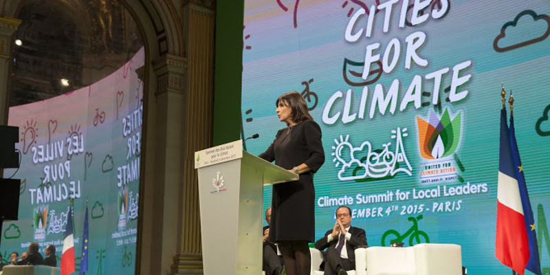 Paris Mayor Anne Hidalgo launching Cities climate summit, a side event to COP21. Photo: ©Mairie de Paris