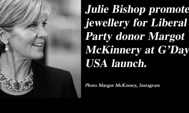 Julie Bishop promotes jewellery for Liberal Party donor: @Qldaah #auspol #qldpol