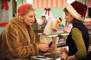 Cate Blanchett as Carol and Rooney Mara as Therese.