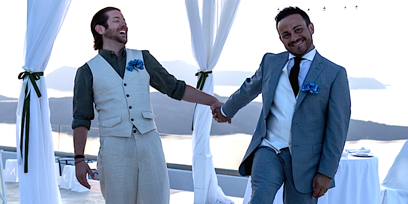 David and Marco Bulmer-Rizzi on their wedding day.