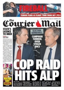 The Courier Mail - Cop Raid Hits ALP, May 20, 2016.