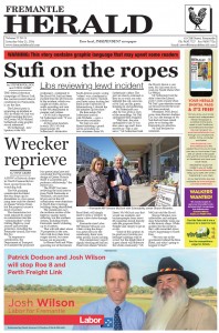 Fremantle Herald - Sufi On The Ropes, May 21, 2016.