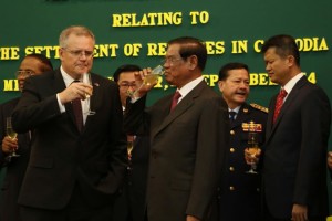 The Cambodia Herald: "The MOU (Memorandum of Understanding) was signed between Cambodia's Deputy Prime Minister and Interior Minister Sar Kheng, and Australia's Immigration Minister Scott Morrison who is in Cambodia for a two-day visit."