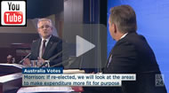 ABC News 24: "Fit for purpose": New 3-word slogan from Scott Morrison may mean cuts.