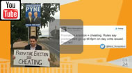 Premature erection: Christopher Pyne has broken Sth Australian LGA guidelines on election signs.