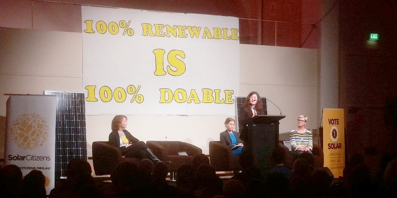 Wentworth electorate: Solar Citizens 100 percent is doable forum