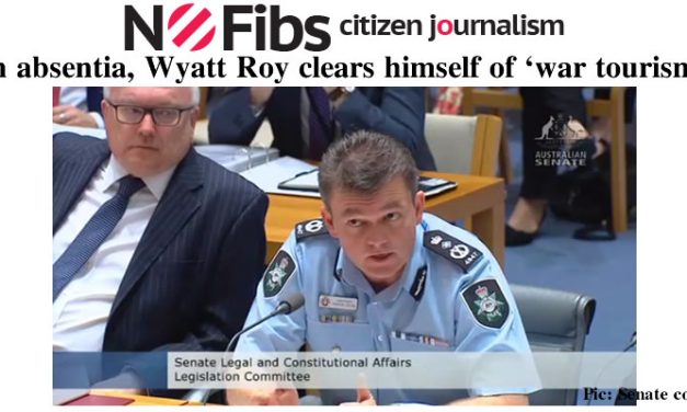 In absentia, Wyatt Roy clears himself of ‘war tourism’ – @Qldaah #auspol #qldpol