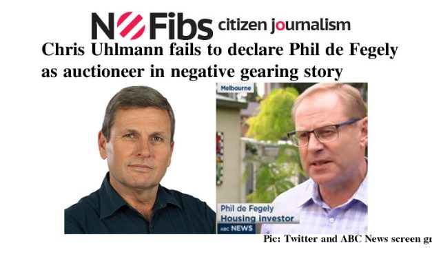 Chris Uhlmann fails to declare Phil de Fegely as auctioneer – @Qldaah #Mediawatch #auspol