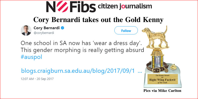 Cory Bernardi takes out the #GoldKenny – @Qldaah #auspol
